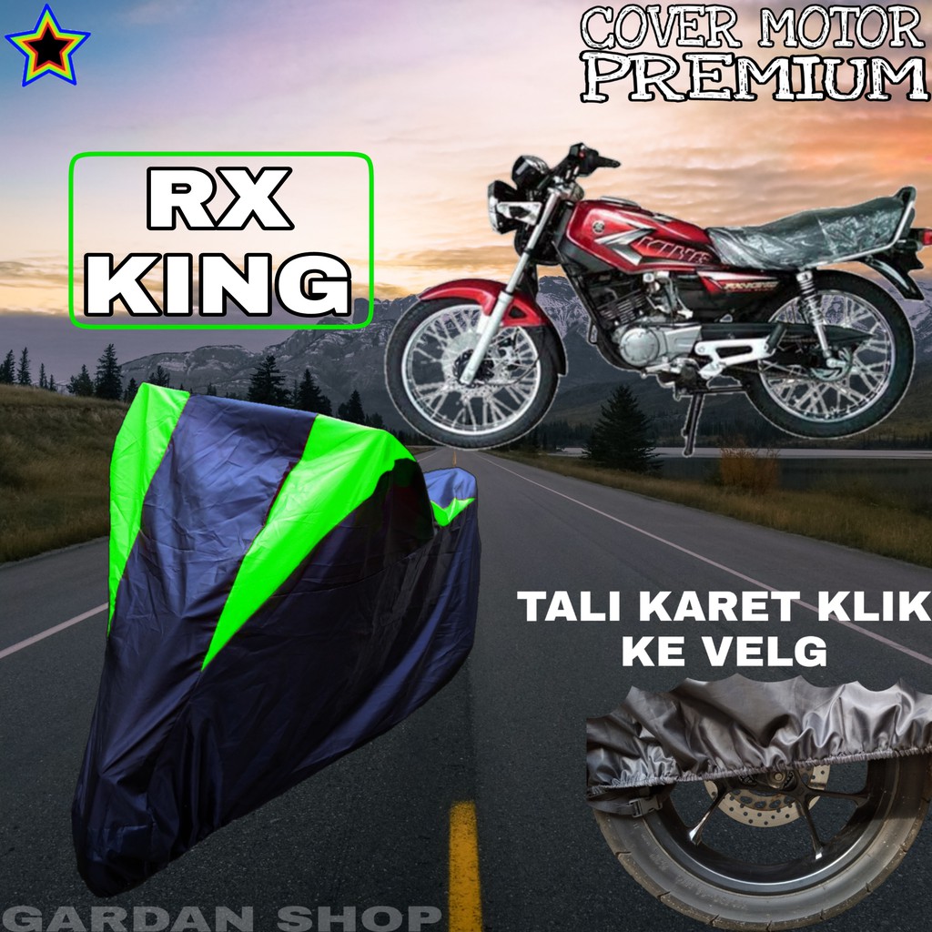 Sarung Motor RX KING Hitam HIJAU Body Cover Penutup Pelindung Motor Rx King PREMIUM