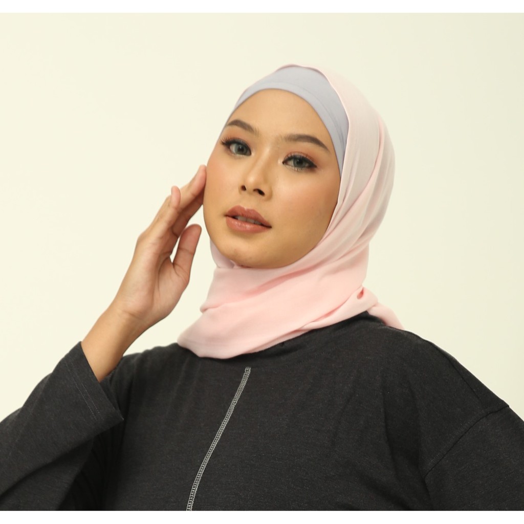 Dauky Hijab Selendang Pashmina Audie  Agnella Polycotton-F audie Pink
