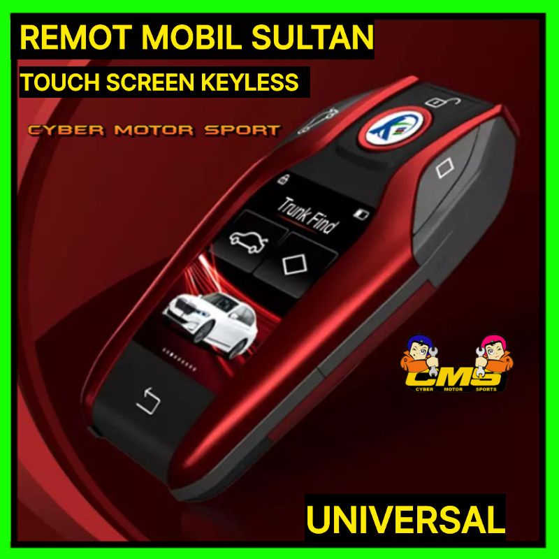 Remot mobil Touchscreen LCD universal. Bisa buat semua mobil. Smart car remot alarm.  Remot mobil su