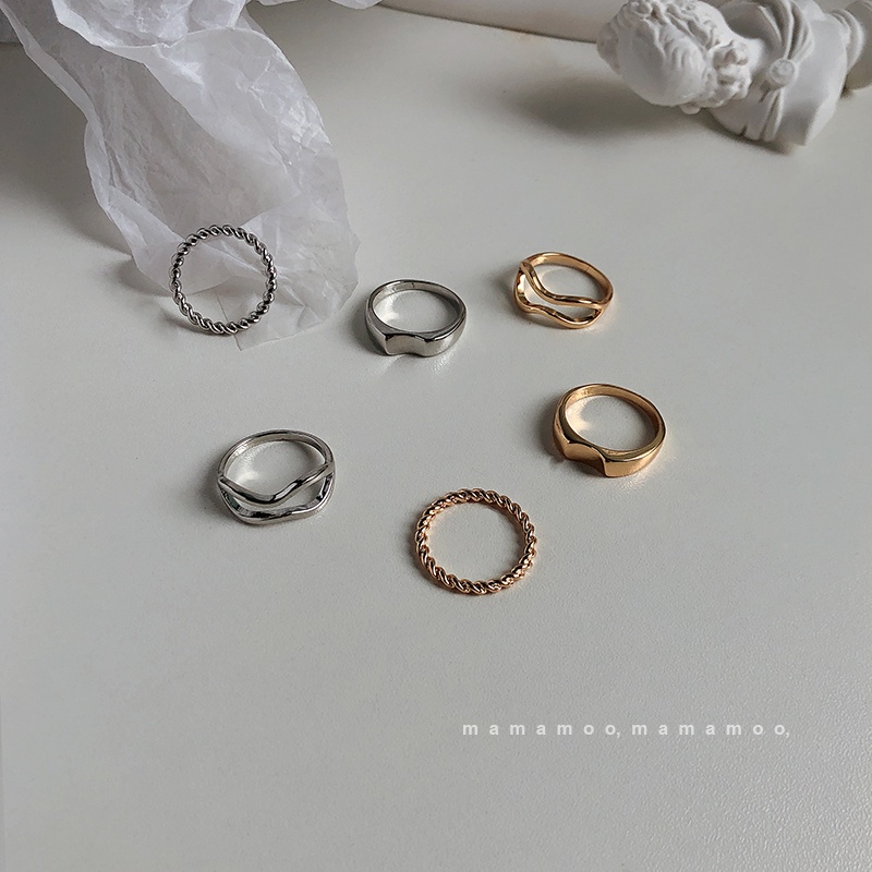 Three-piece Ring, Accessories Light Luxury Retro Simple