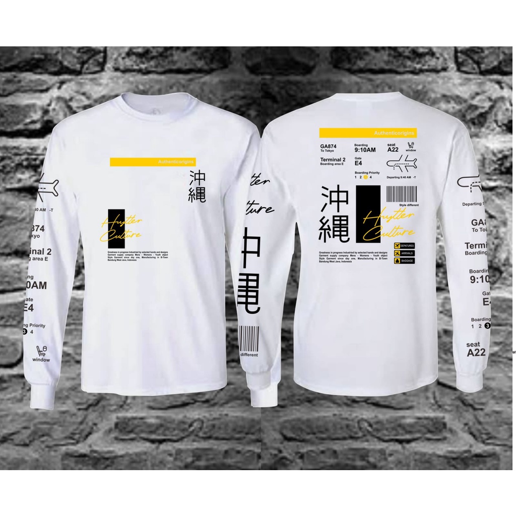 baju kaos lengan panjang pria terbaru/ kaos distro pria/kaos bandara putih terbaru /kaos anime jepan