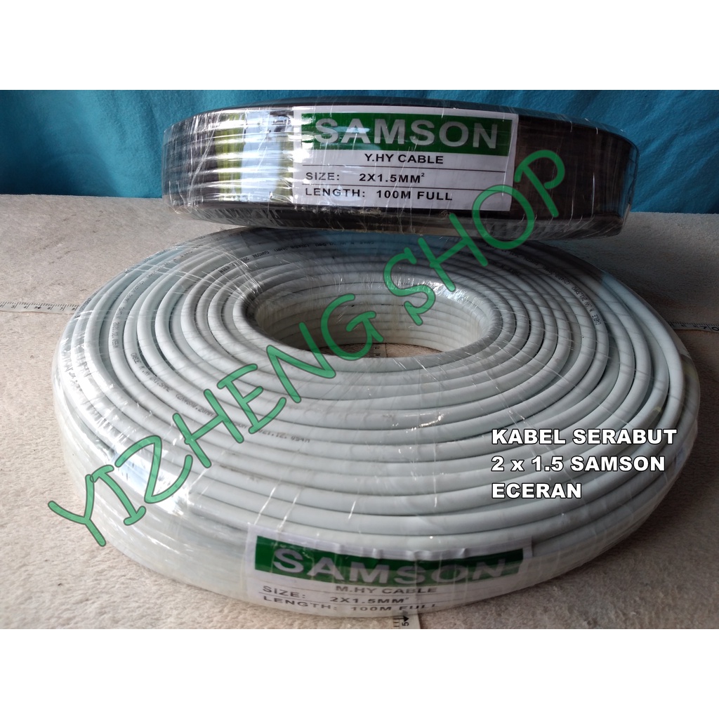 KABEL SERABUT 2 x 1.5 SAMSON ECERAN HITAM