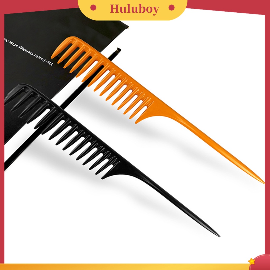 Huluboy Huluboy♡ Sisir Gigi Tajam Bahan Plastik Anti Statis Tahan Lama Untuk Tata Rambut