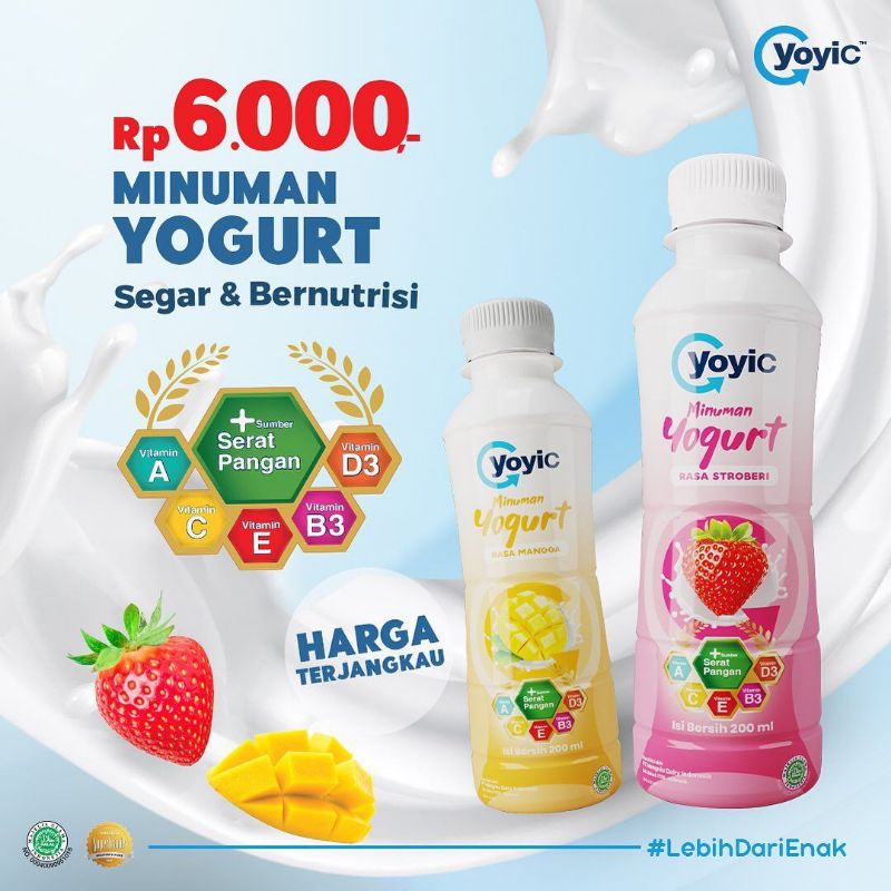 YOYIC YOGURT DRINK 200ML (8 botol)