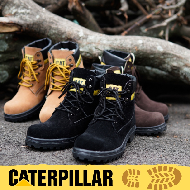 Sepatu Safety Boots PDL Caterpillar Sby STEEL TOE Sepatu Boots Kerja Pria Ujung Besi Tangguh