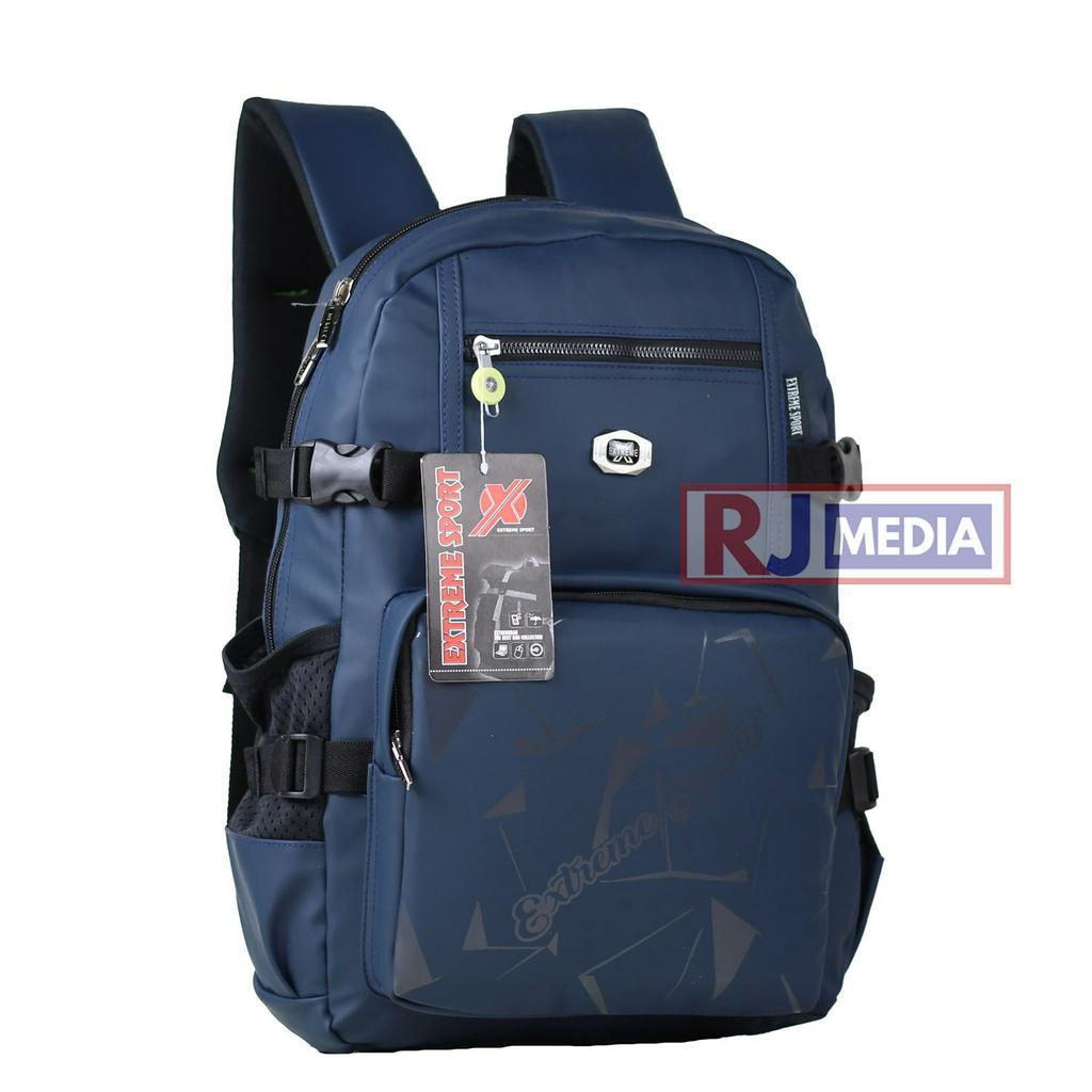 Tas Sekolah Pria Gendong Extreme Waterproof Navy Ransel Punggung Tebal Bisa Cod Bonus Raincover Bagus Unisex Ransel Kerja Muat Laptop