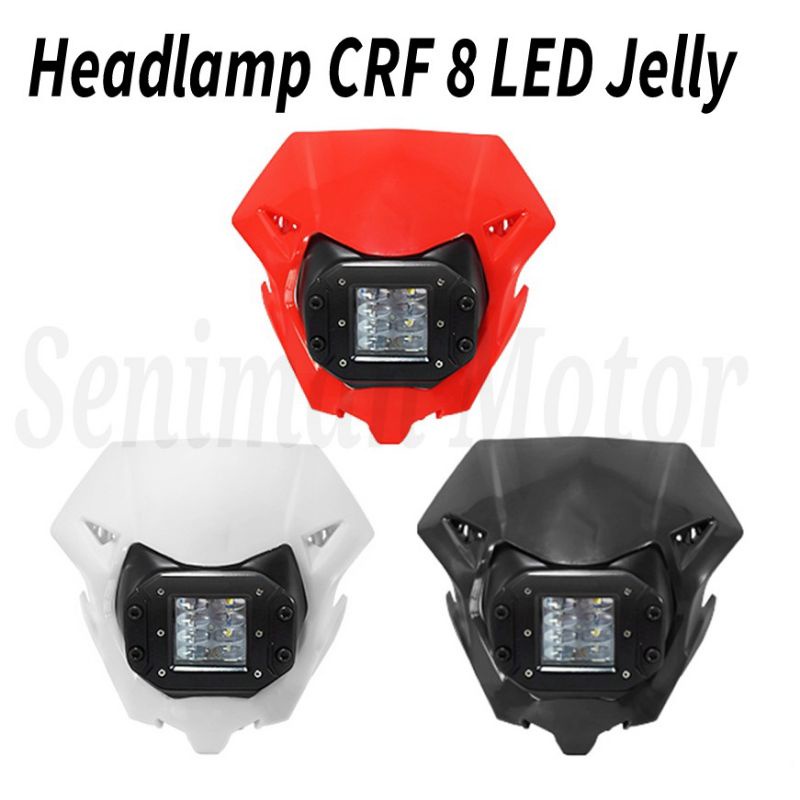 Headlamp CRF 150 L 8 LED Jelly Reflektor CRF 150 L 8 Led Batok Lampu CRF 150 Lampu Tembak CRF