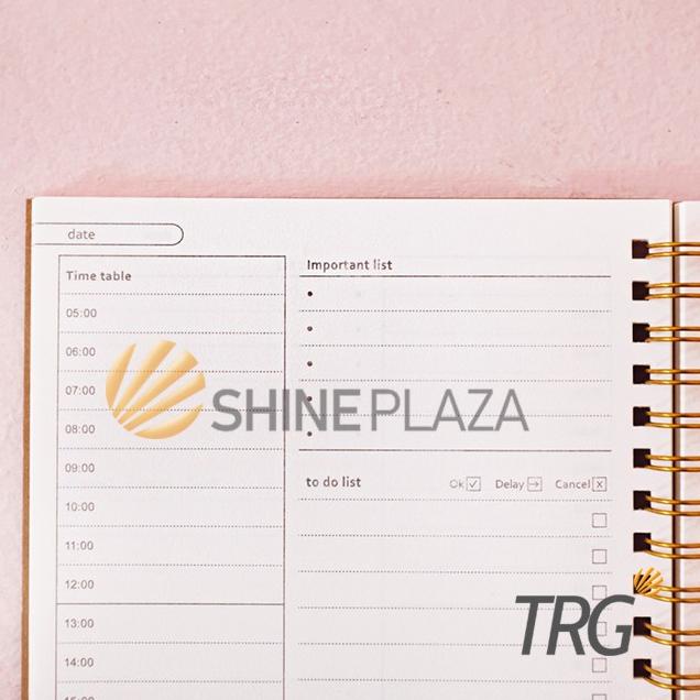 

5j 0LDF Buku Tulis Catatan A5 TRG - Kraft Cover Spiral Daily Planner Notebook S9 0 D86