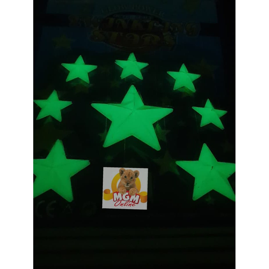 3D GLOW IN THE DARK wallpaper dinding lampu tempel menyala di gelap