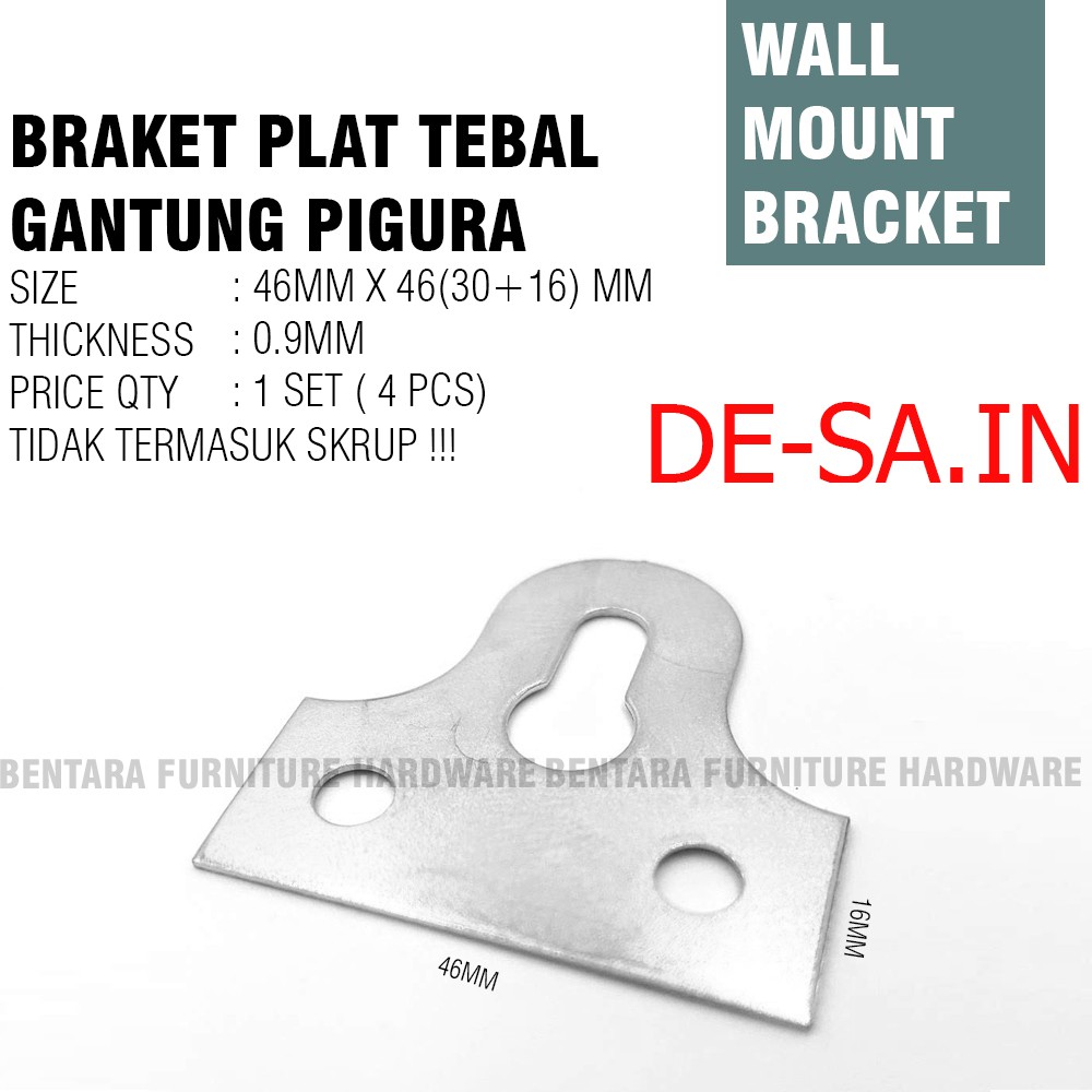 10 x BRAKET PLAT GANTUNG FOTO PHOTO FIGURA DINDING FRAME WALL MOUNT