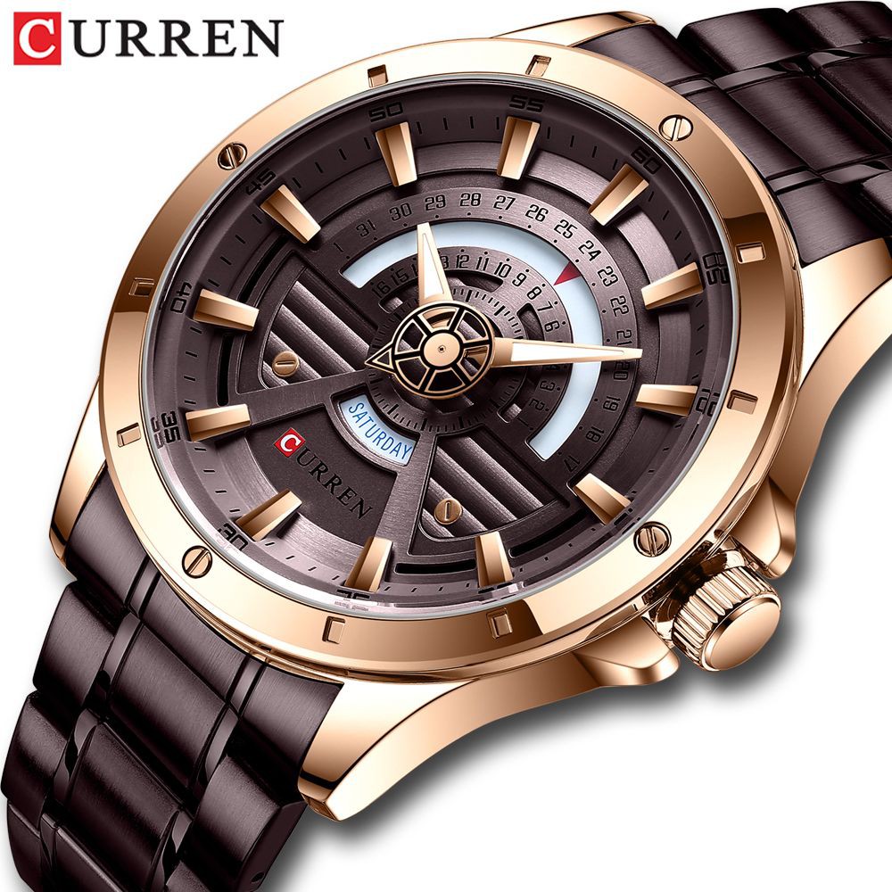 CURREN 8381 Jam Tangan Pria Analog Stainless Steel Chronograph Aktif WATCHKITE WKOS