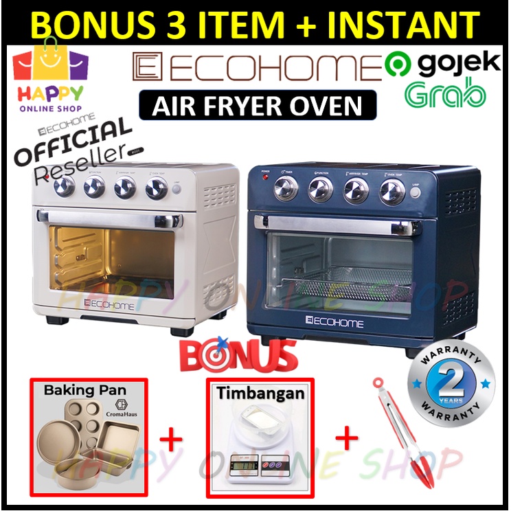 [Packing Kayu] ECOHOME CUBIC AIR FRYER OVEN - Noble Series EAF-888