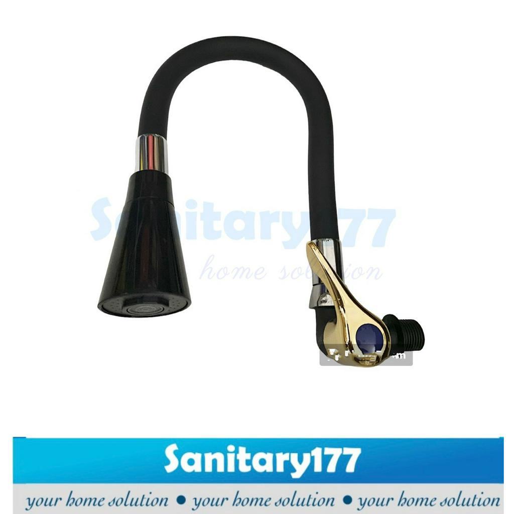 kran angsa  Fleksibel dapur 2in1 Murah HITAM Gold - keran air cuci piring sink flexible BLACK emas wastafel cuci piring 360 putar 6