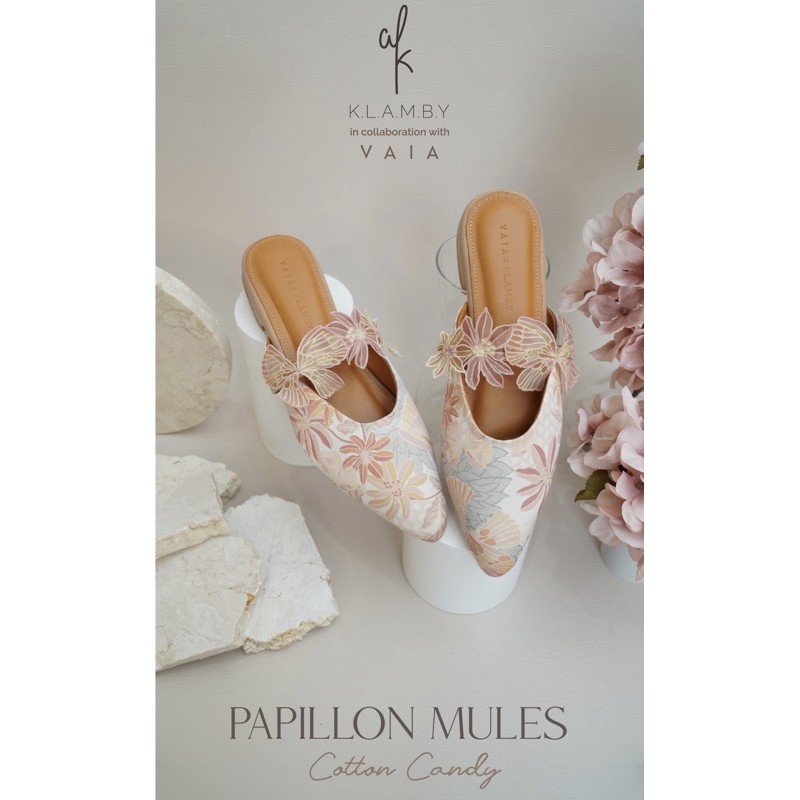 Papillon Mules Vaia Wearing Klamby Cotton Candy 38 Wearingklamby WK