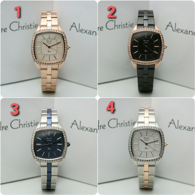 ORIGINAL GARANSI RESMI JAM TANGAN WANITA ALEXANDRE CHRISTIE CEWEK RANTAI ALEXANDER CRISTIE AC ETTO