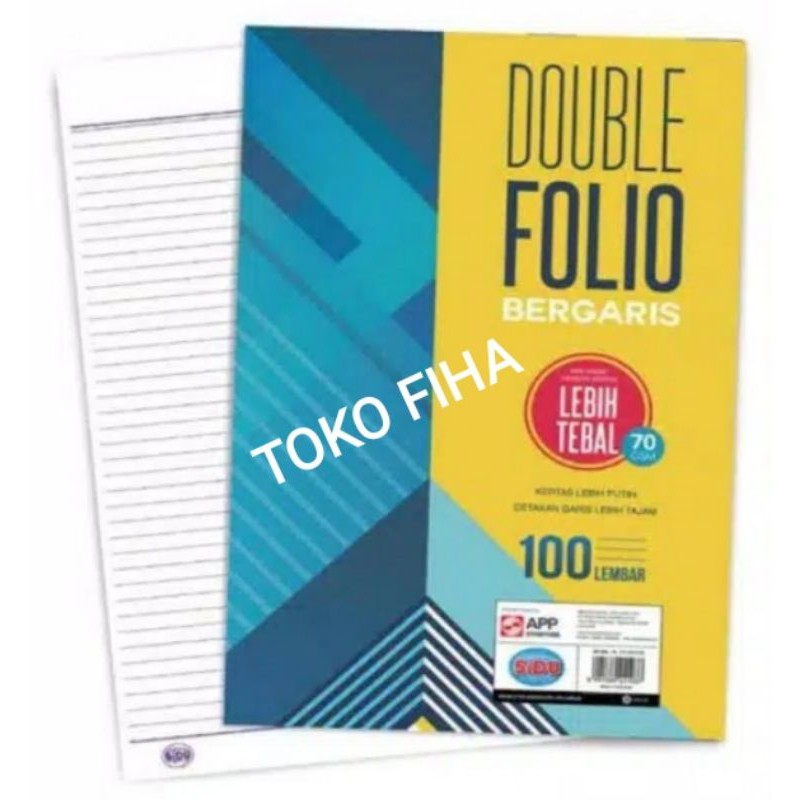 

Kertas Folio Double Bergaris SIDU - per Lembar