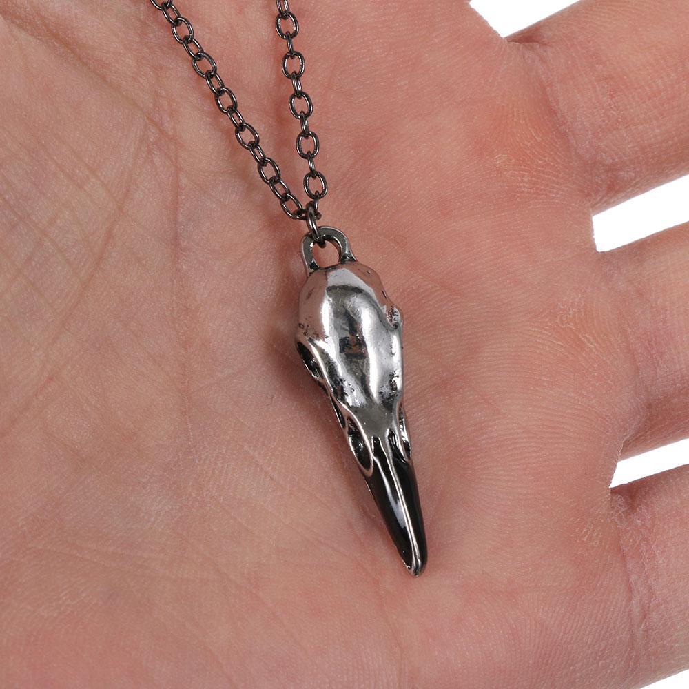 Preva Crow Head Skull Pendant Bohemia Perhiasan Choker Rock Vintage Hip Hop Gothic