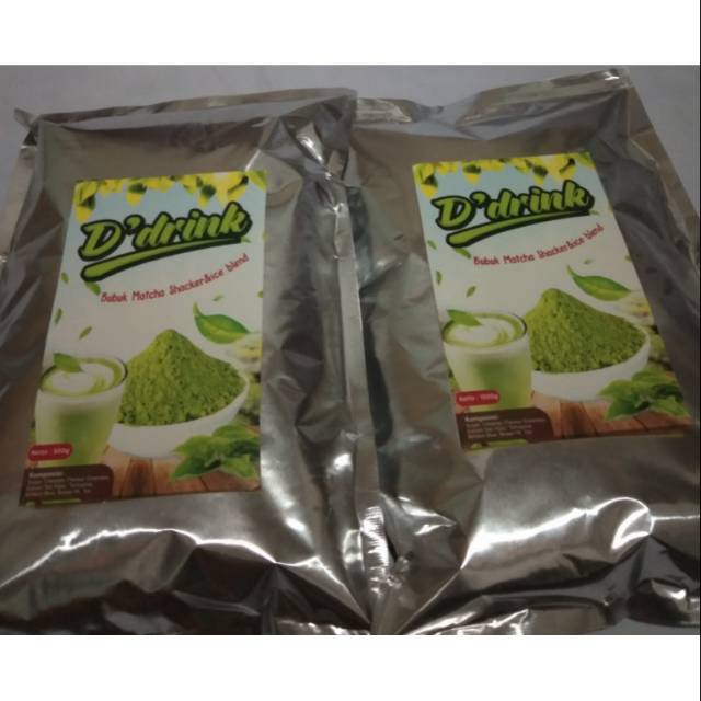 

Bubuk minuman grean tea.