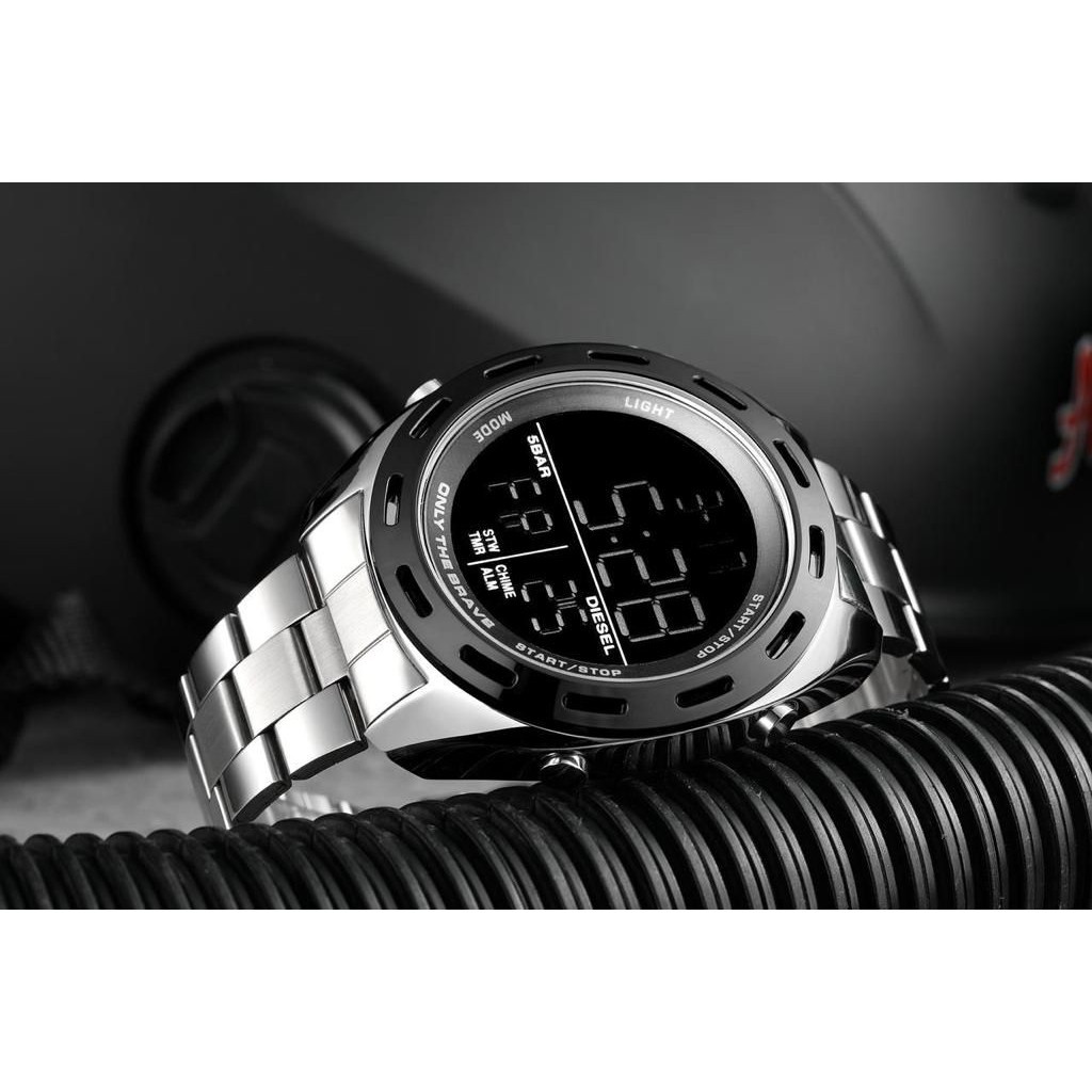 NEW series Jam Tangan Pria Digital Diesel 9289 Sporty Rantai stainless Anti air