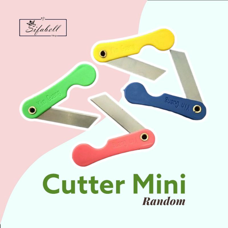Pisau Lipat Mini Cutter Mini Pisau Potong Kecil
