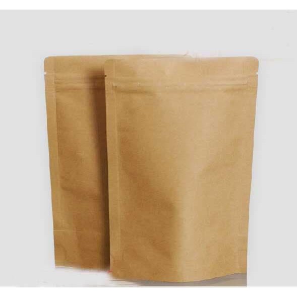 [5 Pcs] Standing Pouch Coklat Spesial  Kraf Paper Ziplock Delkochoice Kemasan Snack Plastik / pouch kopi / kantong wadah biji bijian
