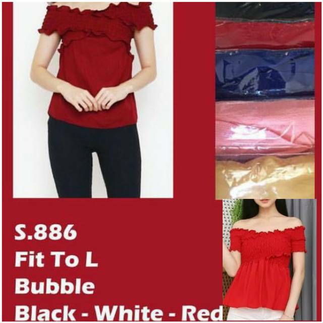 SABRINA BLOUSE KERUT SILANG DADA S886