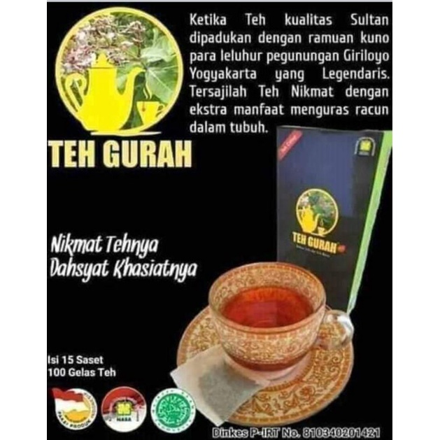 

Teh Gurah Nasa 15 Kantung