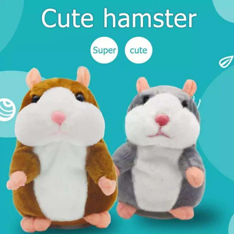 TALKING HAMSTER BONEKA HAMSTER BISA BICARA MENIRUKAN SUARA / TALKING HAMSTER