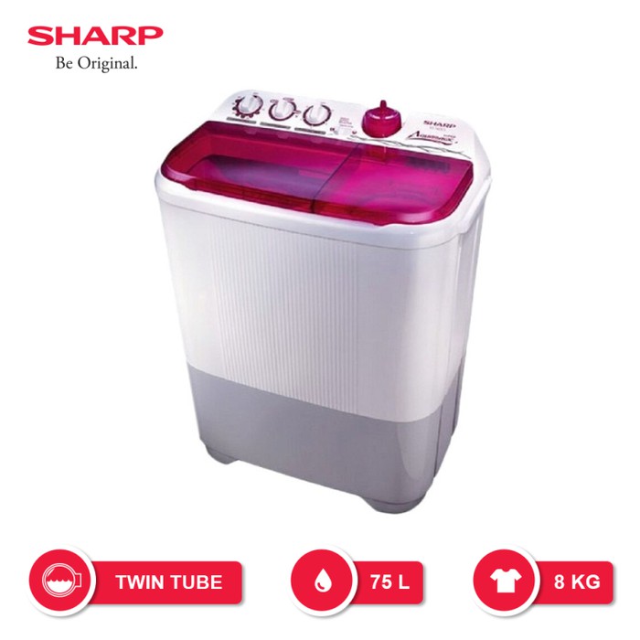 (FREE ONGKIR ) MESIN CUCI SHARP EST 85CR ES T85CR 8 KG 2 NEW SUPER AQUAMAGIC ( JABODETABEK ONLY )