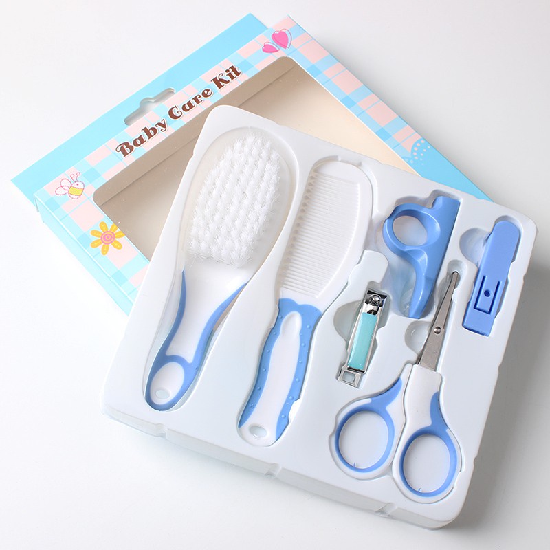 alat perawatan bayi set 6 in 1 Sisir Bayi Set Gunting Kuku Bayi kado lahiran grooming gift baby nail Baby Care Kit Manicure