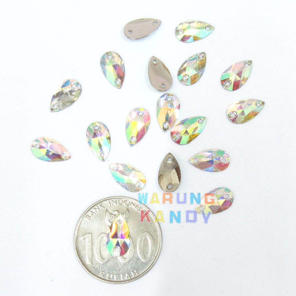 Diamon Resin Tetes 10x18 Putih AB PAK 1000pc