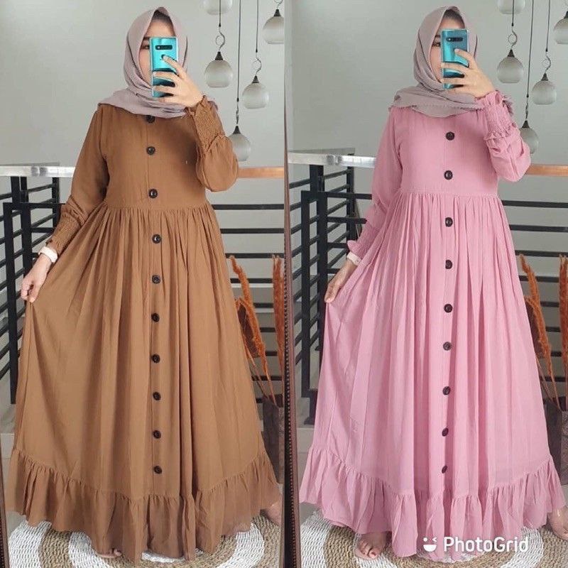 JAYA.Co Gamis Alesha (LD 106cm) Bahan Moscrepe