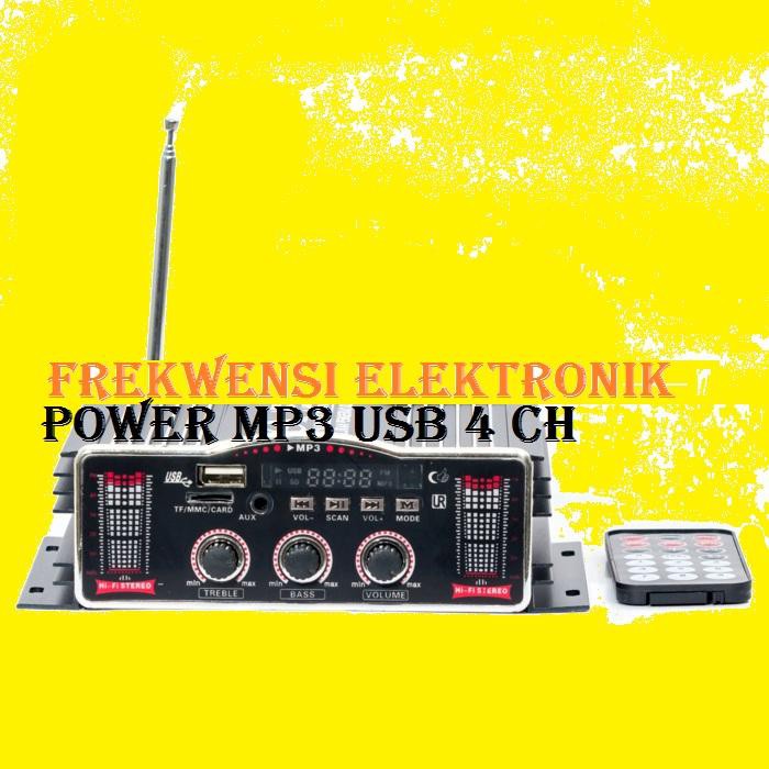 EMANG OKE POWER AMPLY AMPLIFIER MP3 USB RADIO 12V DC 4 CHANNEL