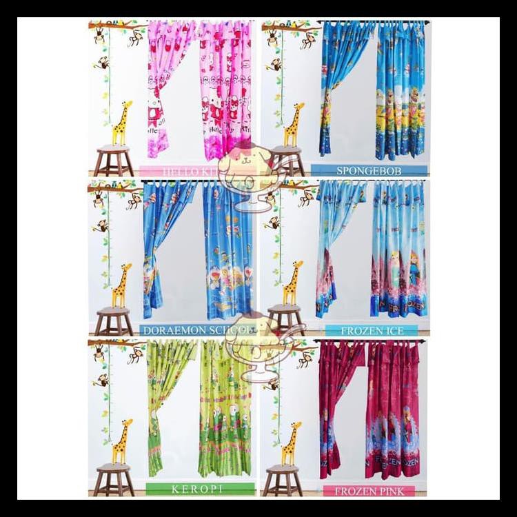 Gorden Pintu Karakter / Hordeng Pintu Jendela 100X200 Original - Spongebob Kode 277