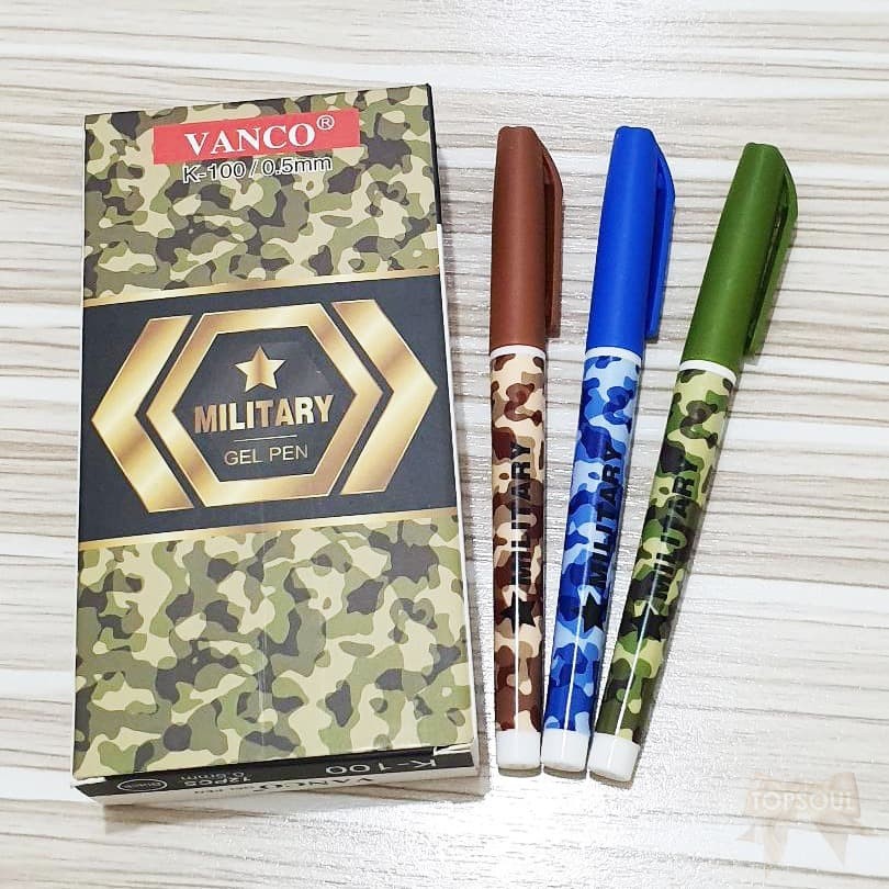 

Pulpen MILITARY / Gel Pen Army Tentara Angkatan Udara Darat Laut Vanco