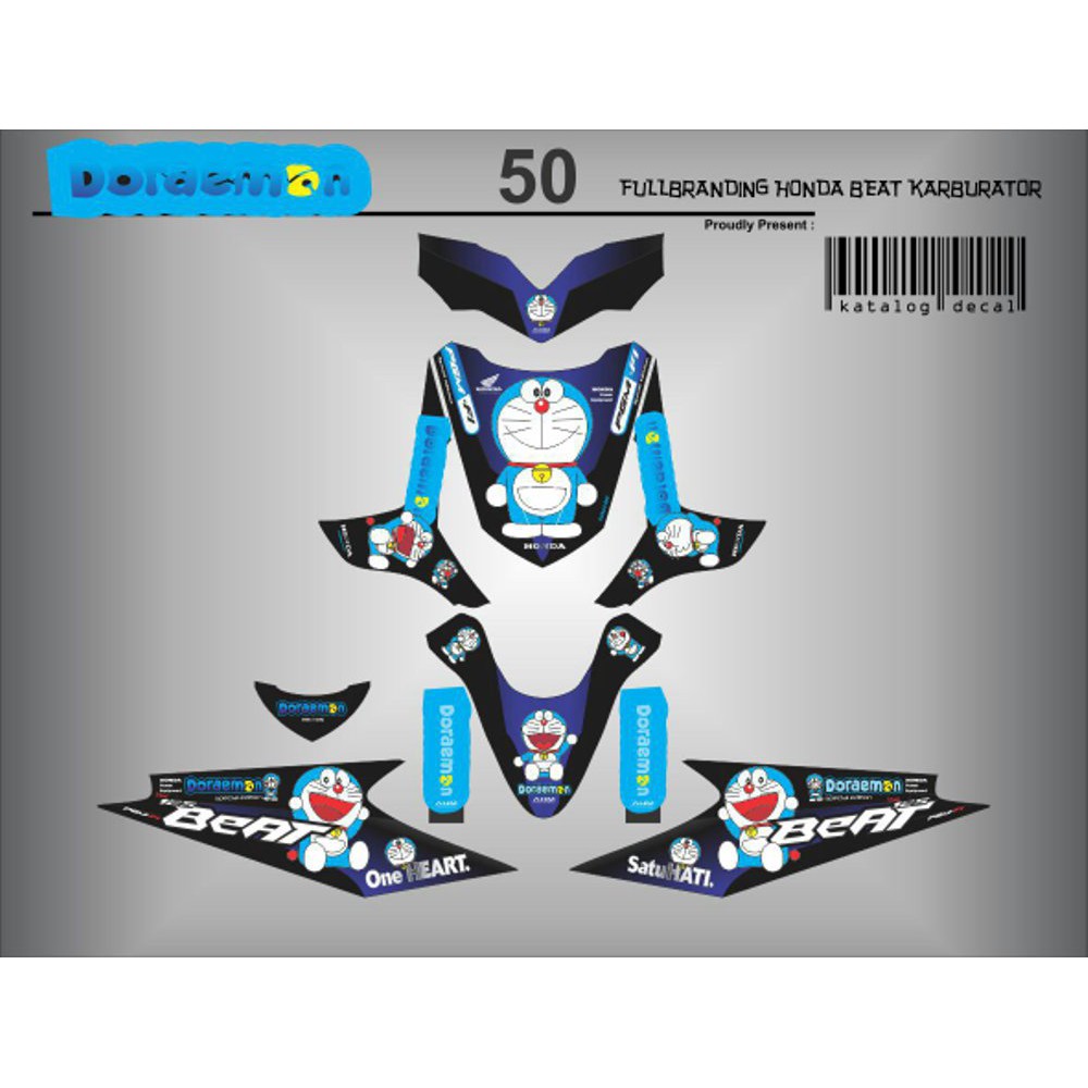 Jual Striping Honda Beat Fi Motif Gambar Kartun DORAEMON PROSTIKER