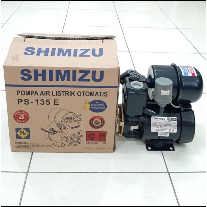 Pompa Air Otomatis Shimizu PS 135 E SNI 100%ORIGINAL GARANSI RESMI