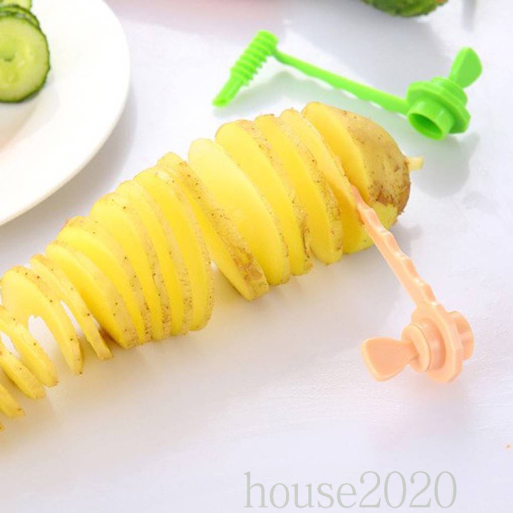 (House2020) Alat Pemotong Buah / Sayur / Kentang / Lobak Portable Bentuk Spiral Bahan Abs Resin Untuk Dapur