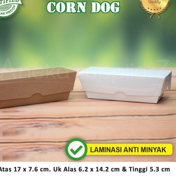 

WOW MURAH ♤ Kotak Dus Box Corn Dog Corndog (50 pc)++