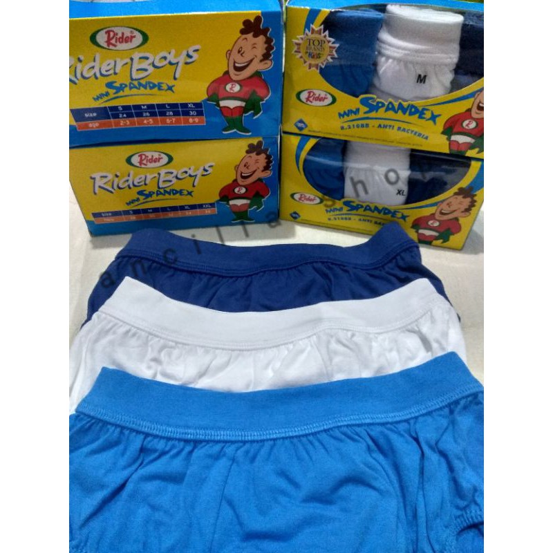 Celana Dalam CD Sempak Kancut Anak Cowok Laki-laki Bahan Katun Rider Kids Original R 210 BB 1 box Is