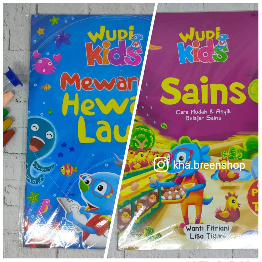 Buku Aktivitas Anak - Wudi Kids - Mewarnai Hewan Laut - Sains