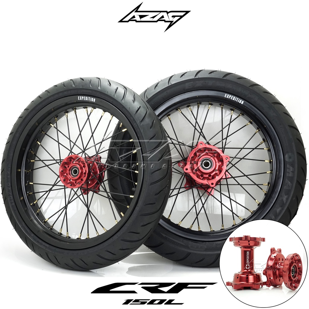 BAN SET SUPERMOTO CRF150 EXPEDITION TROMOL EXPEDITION CNC MAXXIS