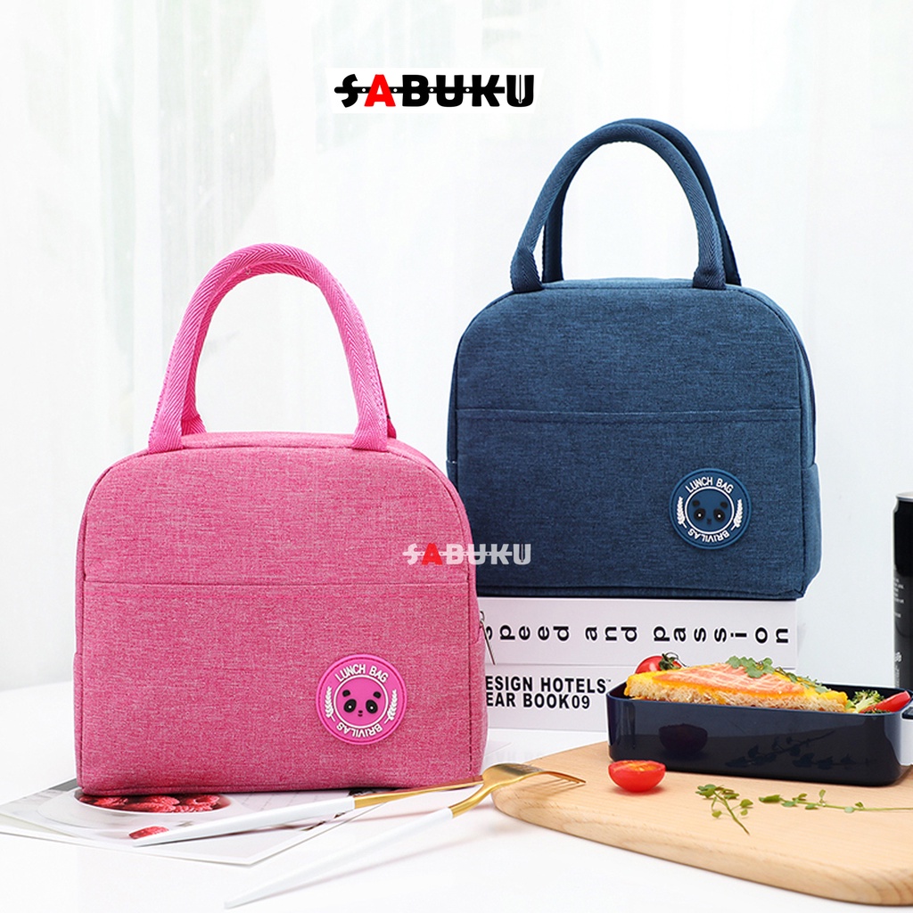 Tas Cooler Bag Tas Bekal Kotak Makan Cooler Bag Simpel Dilapisi Alumunium Tas Bekal Lunch Cooler -220