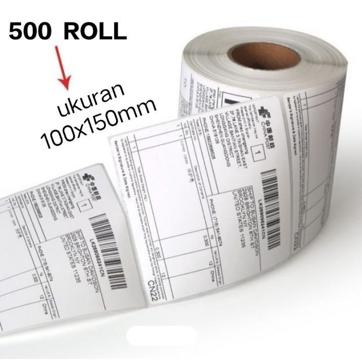 

Model Baru Label Thermal Printer Kertas Stiker Ukuran 100x150 mm Isi 500/ROLL .