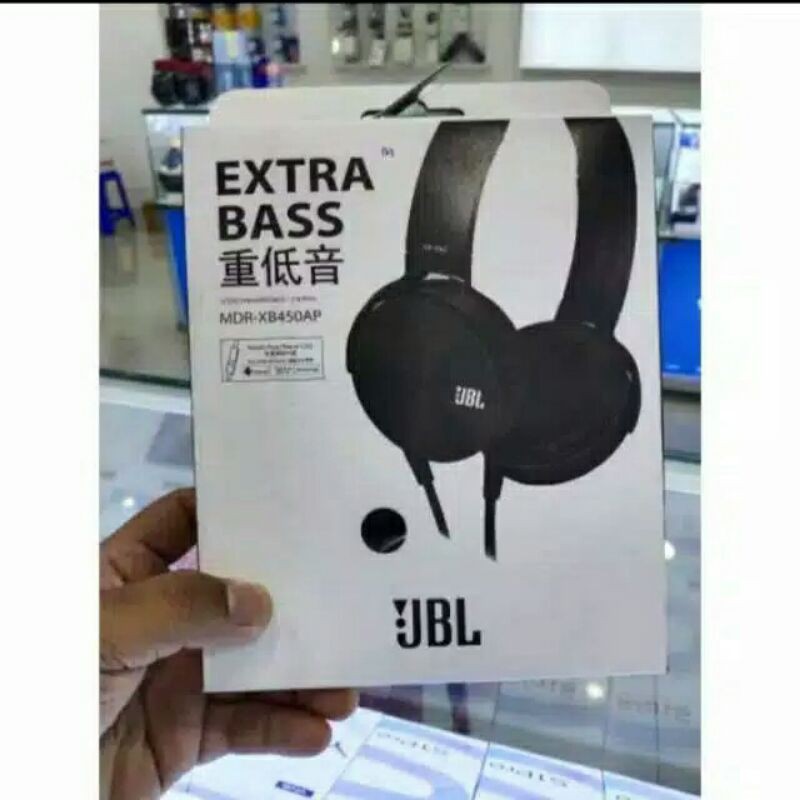 HEADSET HEADPHONE BANDO JBL MDR-XB450AP