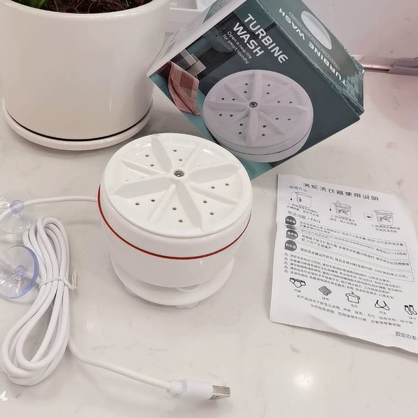 Turbine Wash PREMIUM Cleaning Wash Washing Machine Mini USB Ultrasonic Halus Turbine Wash Mini Mesin Cuci Portable Pakaian Turbo Travel Home Ultrasonik