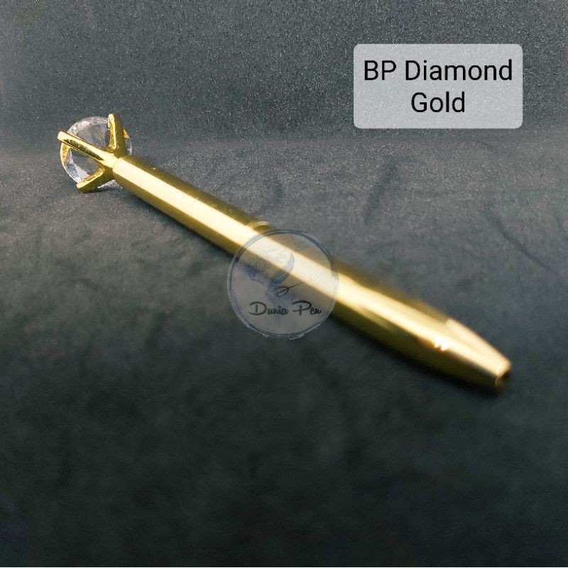 Ball Pen Diamond, Pen Cantik , Pulpen Berlian Gold, Ballpoint Unik Emas, Refill Ballpoint mini-1