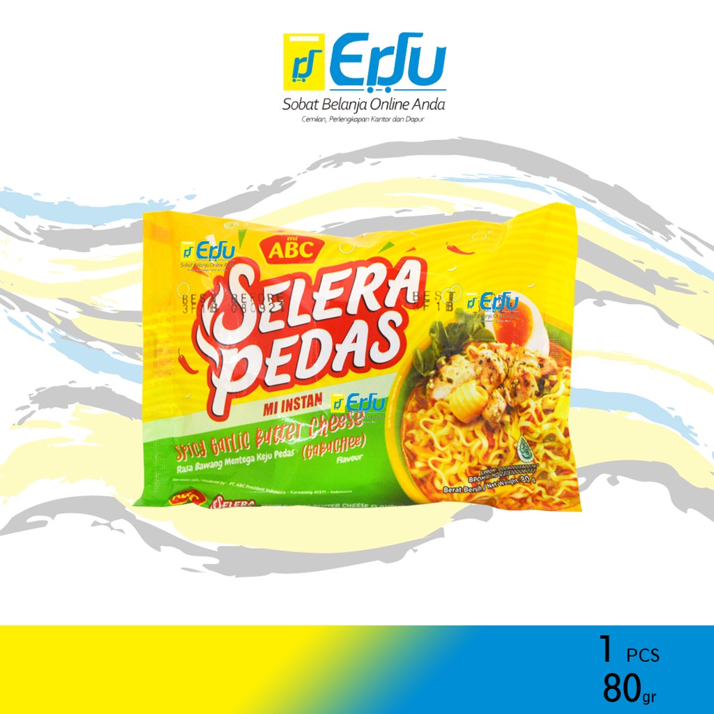 

ECER ABC Selera Pedas Spicy Garlic Butter Cheese Mie Instan Kuah Halal MUI - 80gr