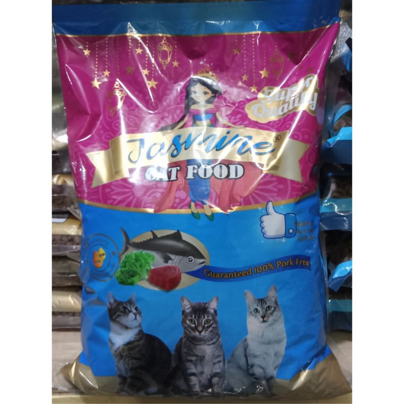 Jasmin CatFood Makanan Kucing Repack 1kg Makanan Kering Untuk Kucing