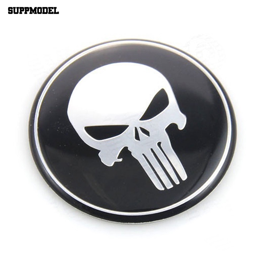 Badge Penutup Badge Bentuk Tengkorak Bahan Zinc Alloy Universal